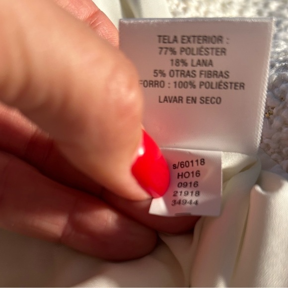 Maison Jules Womens White And Gold Boucle Blazer Size Large - Picture 10 of 15